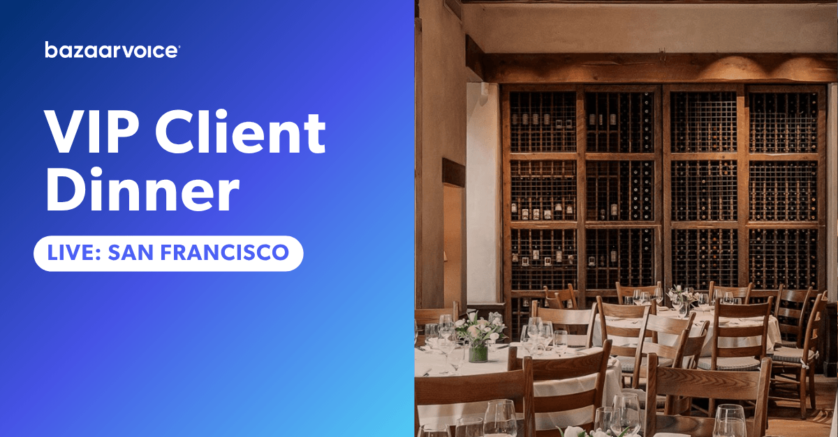Live event, VIP client dinner in San Francisco.