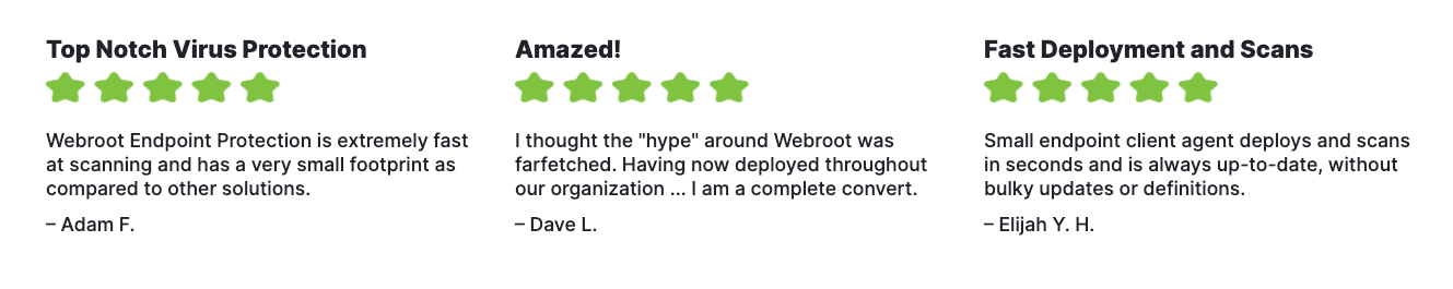 Webroot reviews