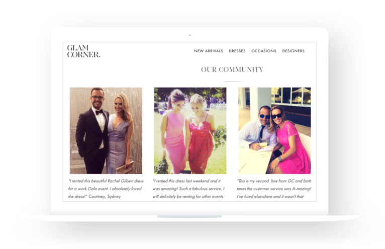 glam corner dresses